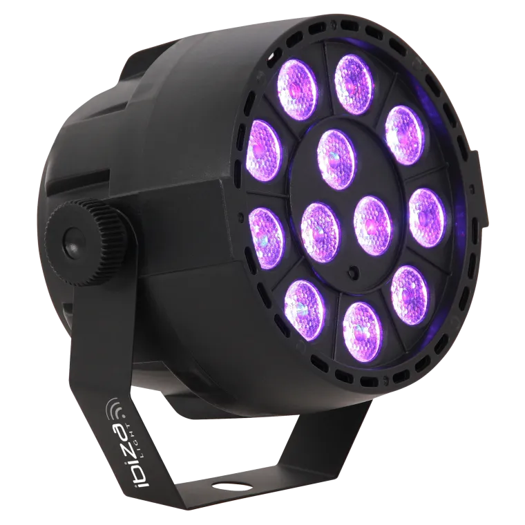 LED PAR-Strahler IBIZA "PAR-MINI-UV" 24W, 4 DMX Kanäle