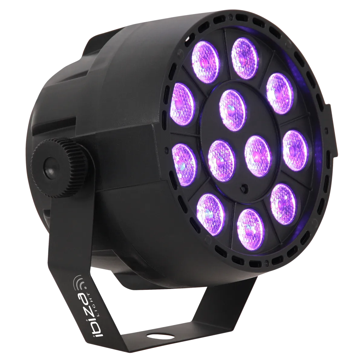 LED PAR-Strahler IBIZA "PAR-MINI-UV" 24W, 4 DMX Kanäle
