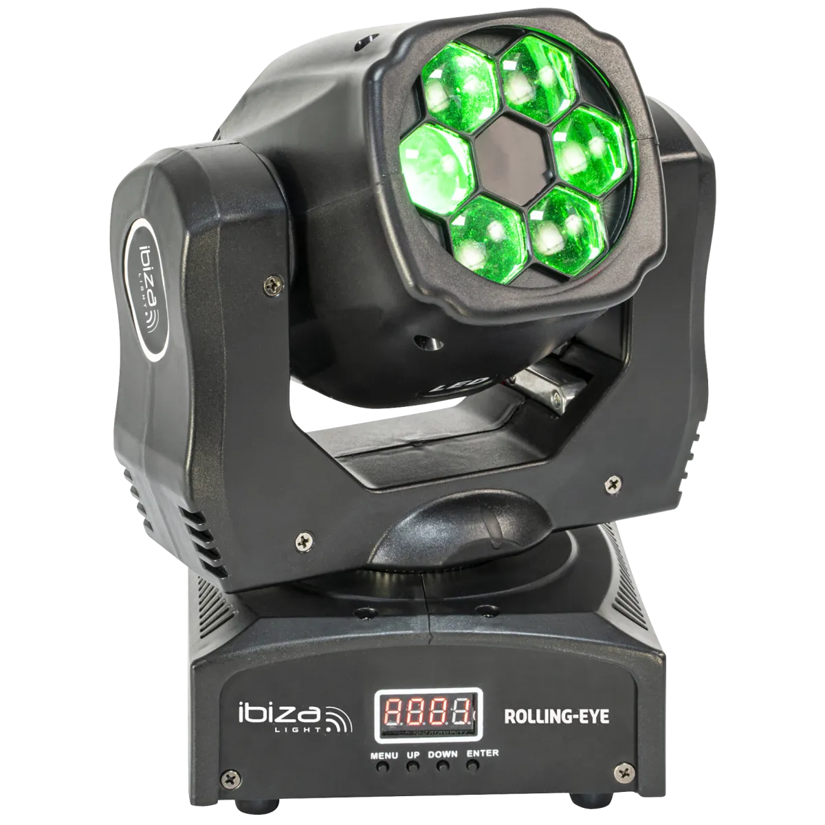 LED-Wash-Effekt-Moving-Head IBIZA "ROLLING-EYE" 6x 12W 4-in-1 CREE LEDs, 120W