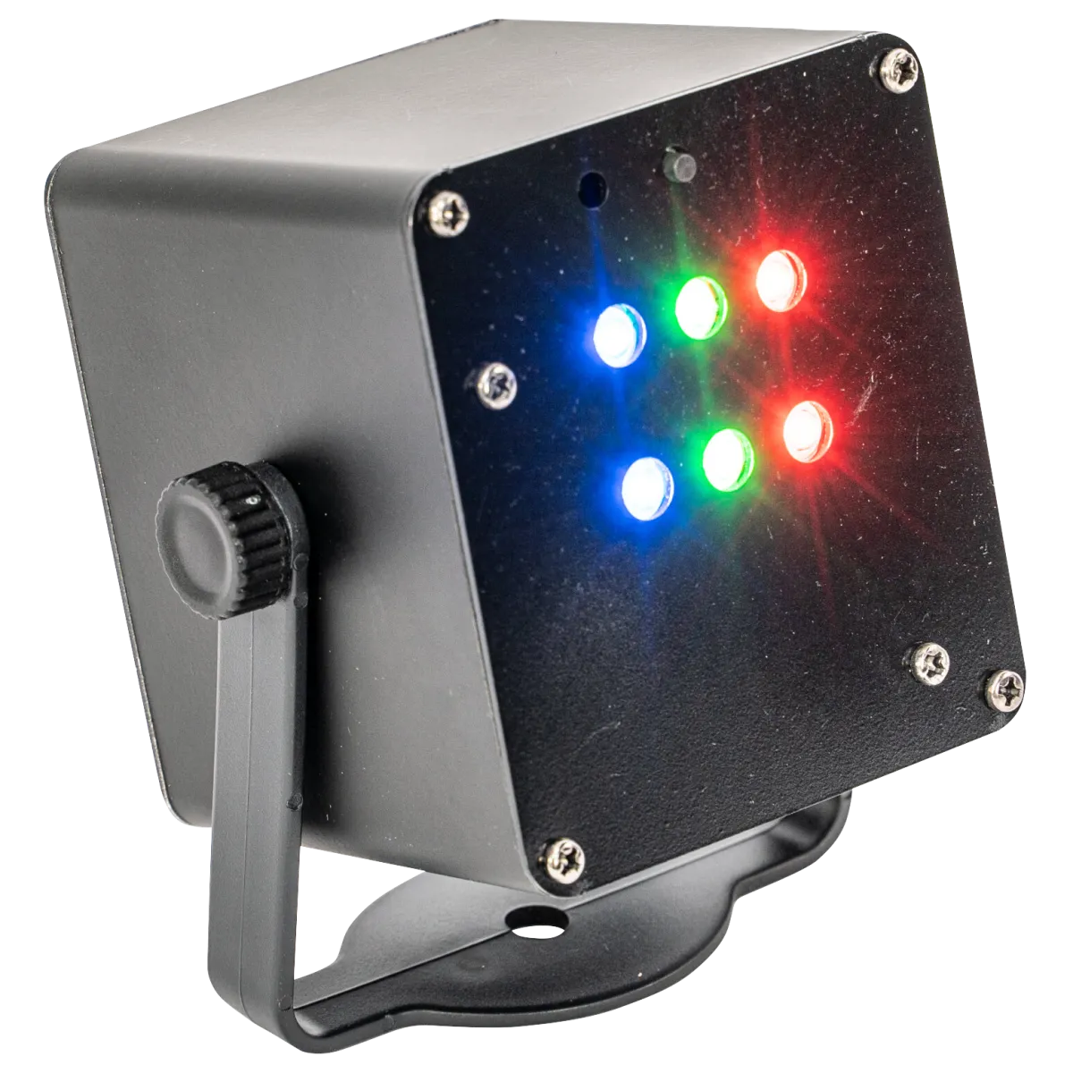 LED-Strobe-Effekt IBIZA "TINYLED-RGB-STROBE", akkubetrieben, 6x 1W RGB LED
