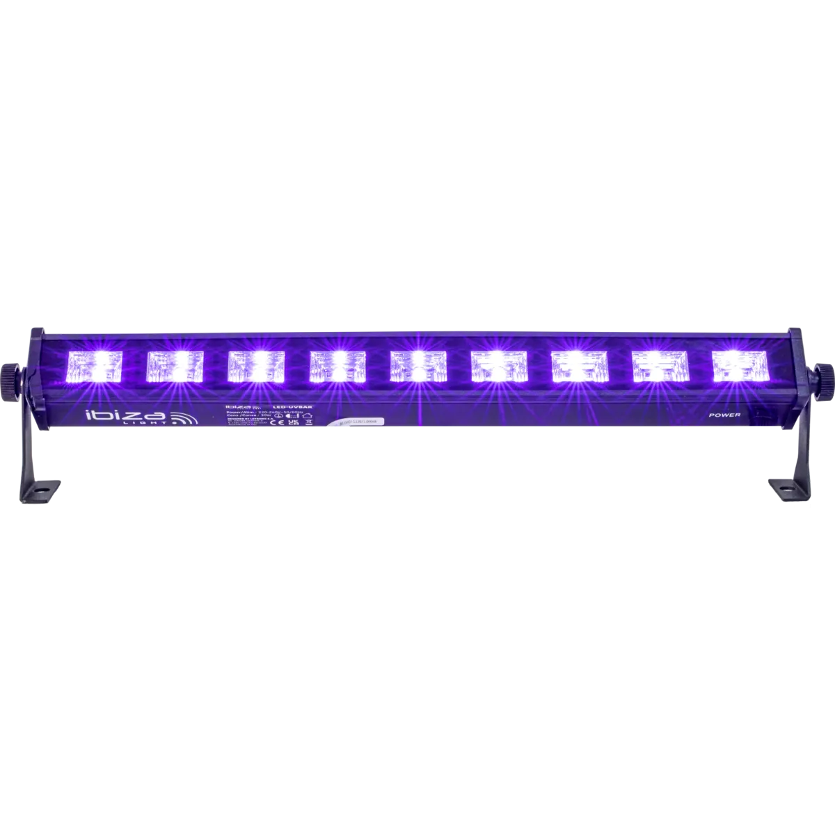 LED-Schwarzlicht-Leiste IBIZA "LED-UVBAR18", 18x3W LEDs