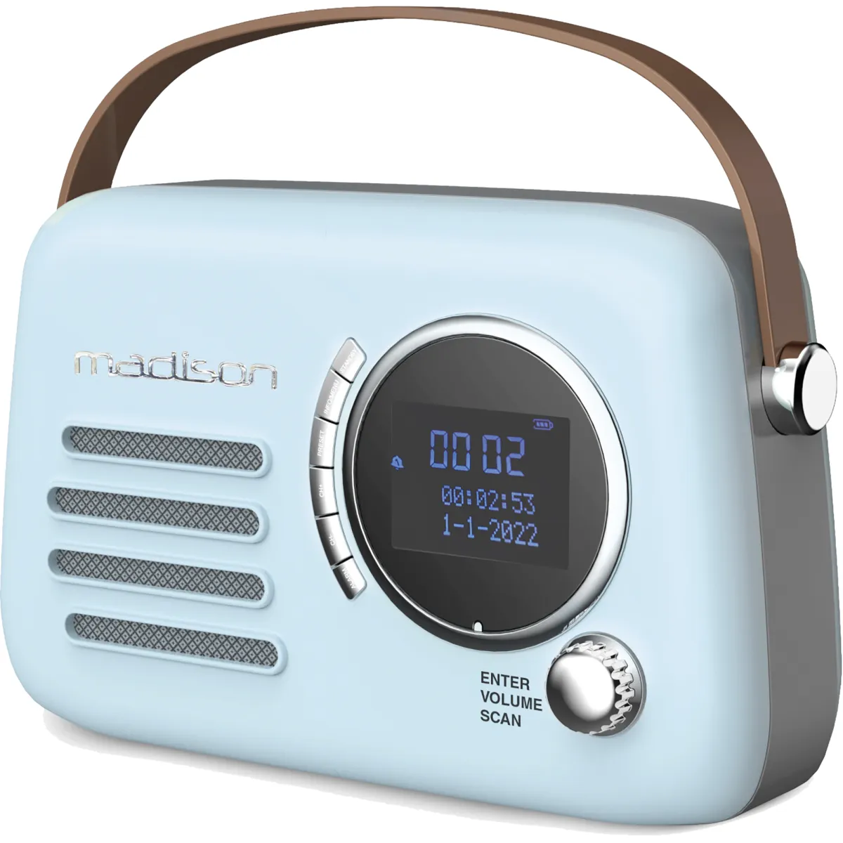 Retro-Radio MADISON "FREESOUND-VR30BL-DAB", Bluetooth, DAB, FM, blau