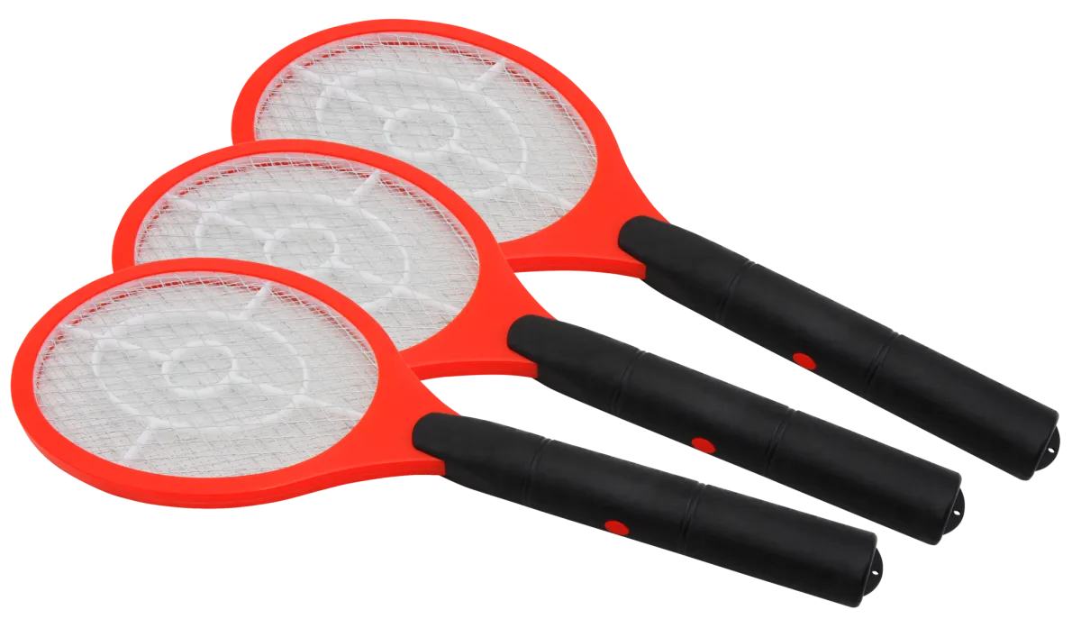 Elektrische Fliegenklatsche McPower, 2x Mignon (AA), 46x17cm, rot, 3er-Pack