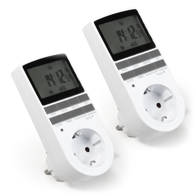 Digitale Zeitschaltuhr McPower "WZ-10" 2er-Pack, 10 Programme, 24Std Timer,3680W