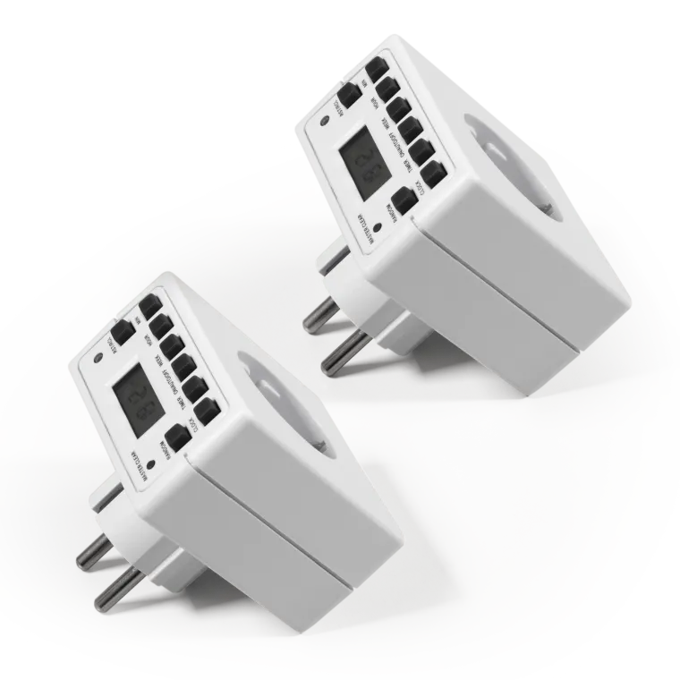 Digitale Zeitschaltuhr McPower "AZ-53" 2er-Pack, 10 Programme, 12/24Std Zyklus