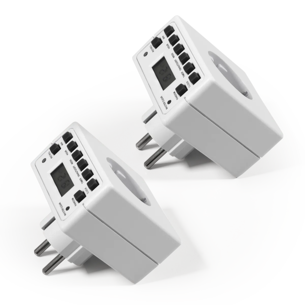 Digitale Zeitschaltuhr McPower "AZ-53" 2er-Pack, 10 Programme, 12/24Std Zyklus