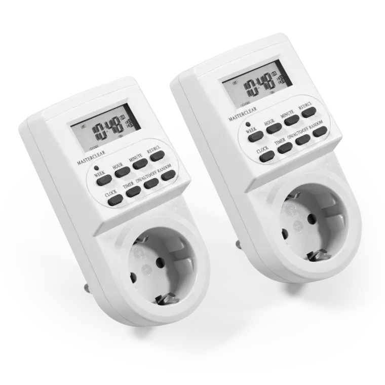 Digitale Zeitschaltuhr McPower "AZ-62" 2er-Pack, 10 Programme, 12/24Std Zyklus