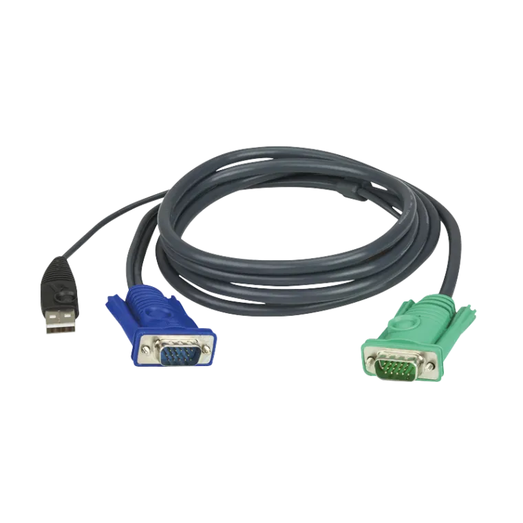 Kabel KVM USB für USB & MAC Computer, 3m