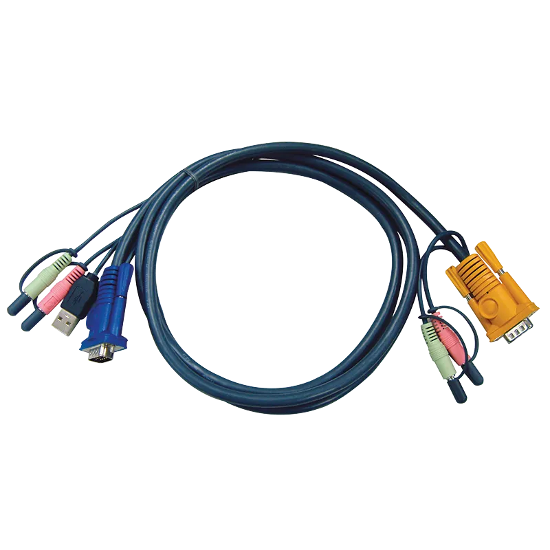 USB-KVM-Kabel mit 3-in-1-SPHD und Audio, 1,8m