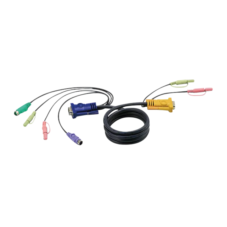 PS/2-KVM-Kabel mit 3-in-1-SPHD und Audio, 3m