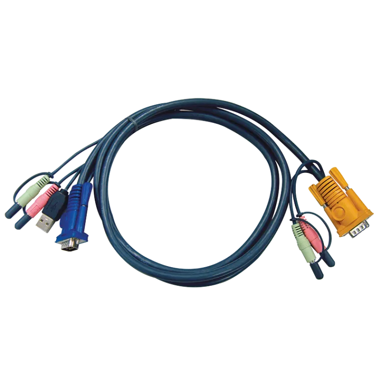 USB-KVM-Kabel mit 3-in-1-SPHD und Audio, 3m