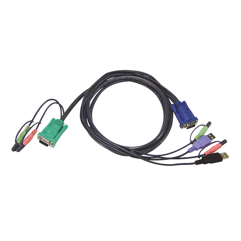 USB-2.0-KVM-Kabel mit 3-in-1-SPHD und Audio, 3m