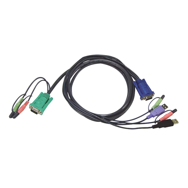 USB-2.0-KVM-Kabel mit 3-in-1-SPHD und Audio, 5m