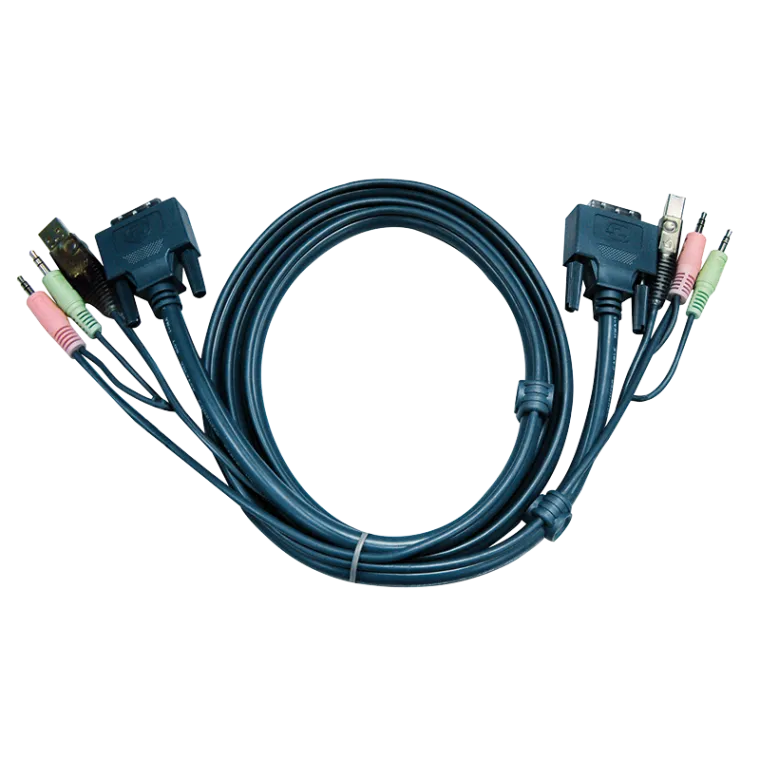 USB-DVI-D-Dual-Link-KVM-Kabel, 1,8m