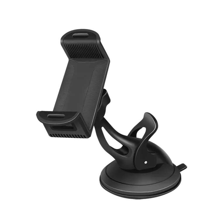 Kfz-Smartphonehalter, 4–6", 360°, für Armatur & Scheibe, Saugnapf, Schwarz