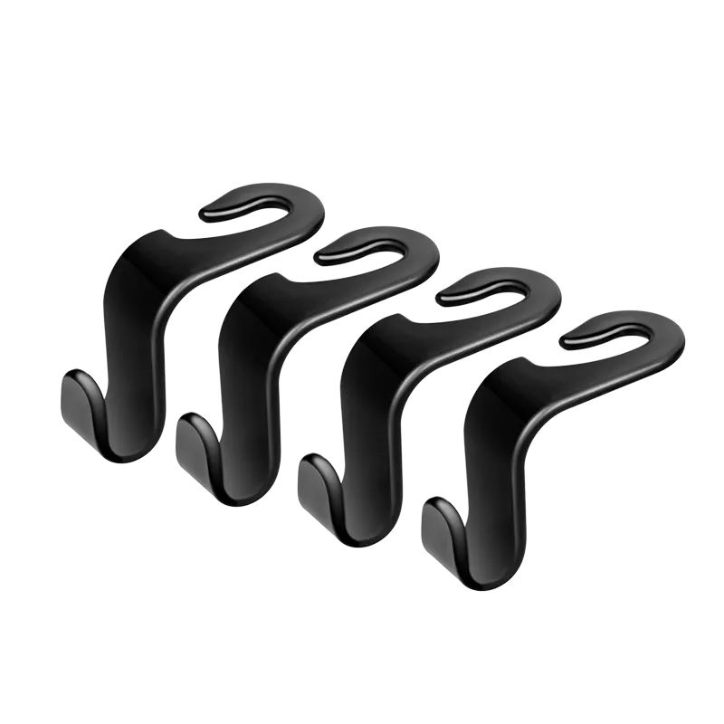 Autositz-Haken, 4 Stück, 20 kg pro Haken, schwarz