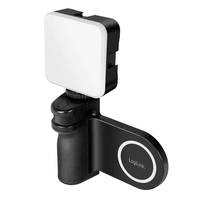 Magnetischer Smartphone-Griff mit LED-Licht, BT5.2, Kameraauslöser, MagSafe-kompatibel