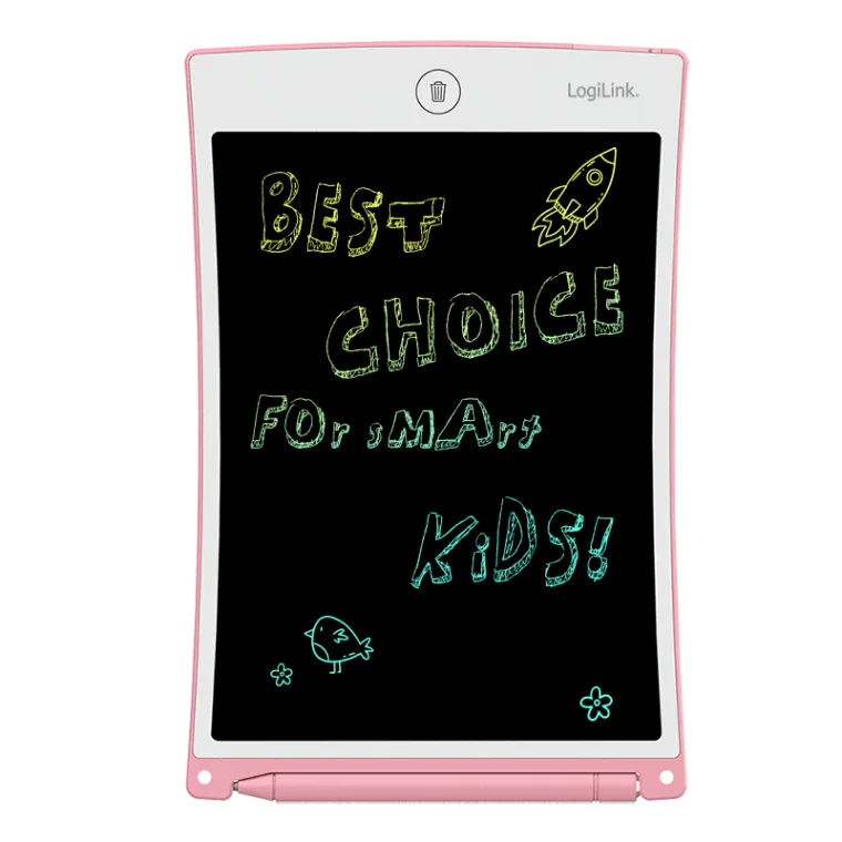 LCD-Kinderschreibtafel 8,5", lösch- und wiederbeschreibbar, augenschonend, Pink