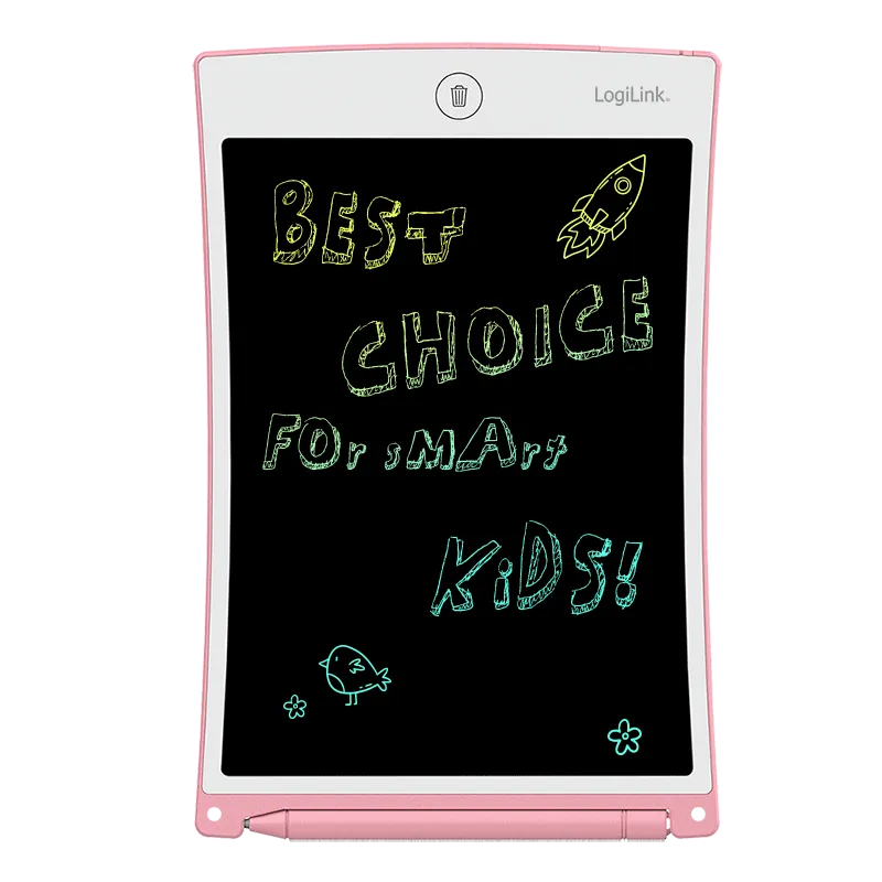 LCD-Kinderschreibtafel 8,5", lösch- und wiederbeschreibbar, augenschonend, Pink