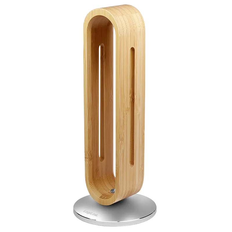 Kopfhörerständer aus Bambusholz, Aluminiumbasis, bis 5 kg, Over-/On-Ears, Hellbraun/Silber