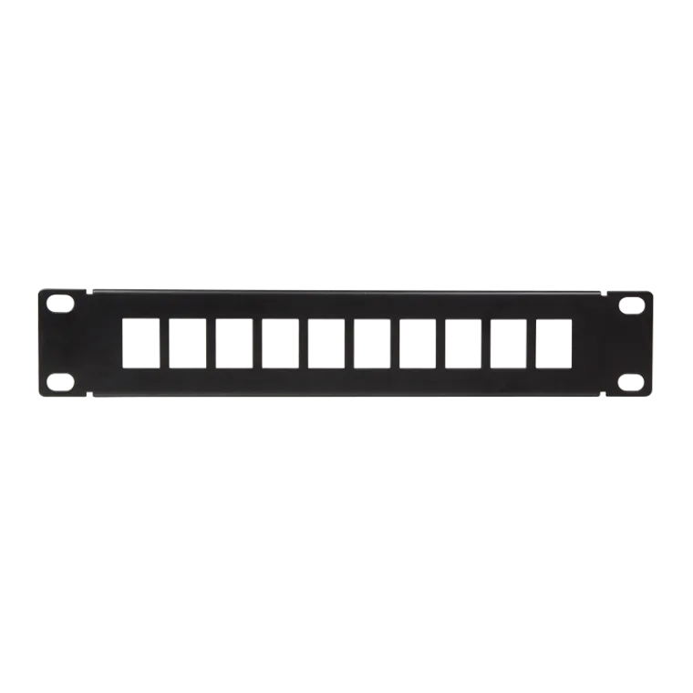 10" Patchpanel für 10 Keystone Module, leer, Schwarz