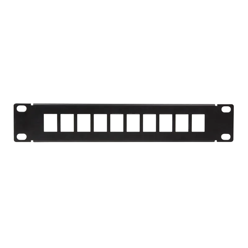 10" Patchpanel für 10 Keystone Module, leer, Schwarz