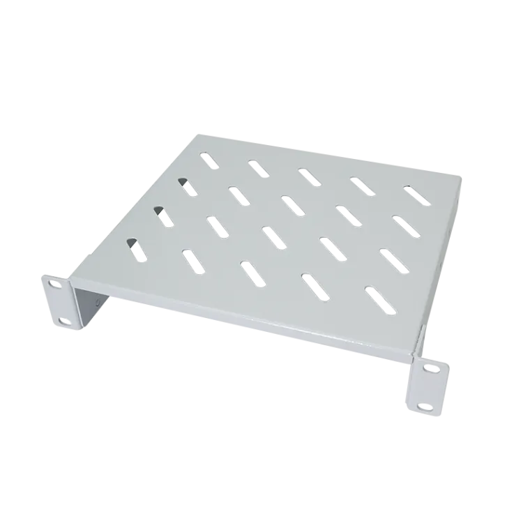 Fachboden für 10"-Rackeinbau, 200 mm, 1HE, Lichtgrau