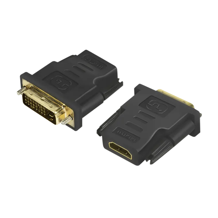 HDMI-Adapter, A/F zu DVI-D/M, 1080p, schwarz