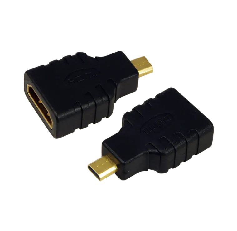 HDMI-Adapter, Micro-D/M zu A/F, 4K/30 Hz, schwarz