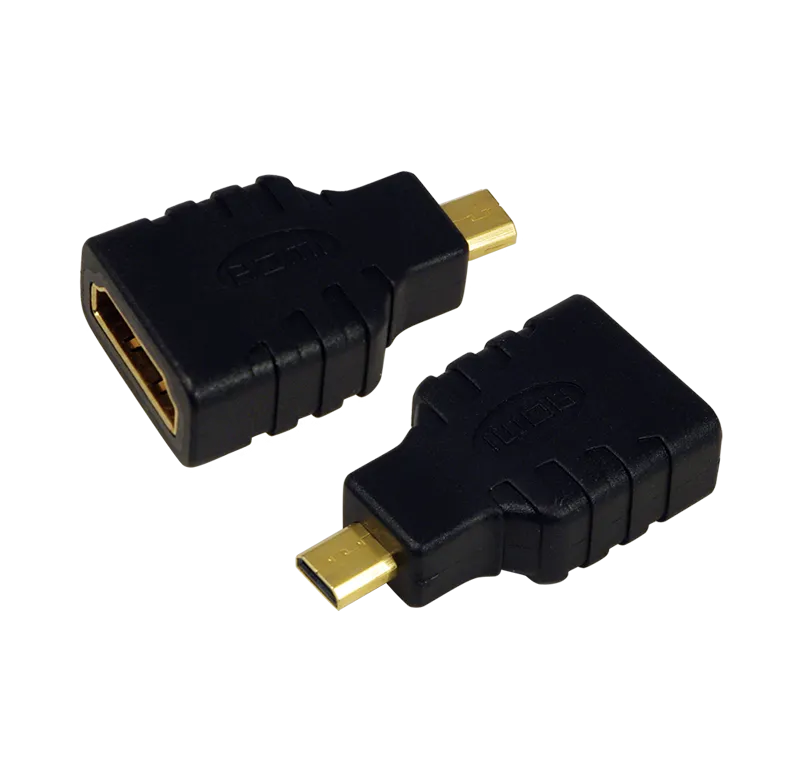 HDMI-Adapter, Micro-D/M zu A/F, 4K/30 Hz, schwarz