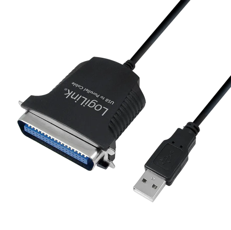USB 1.1-Kabel, USB-A/M zu Centronics36/M, bidirekt, schwarz, 1,8 m