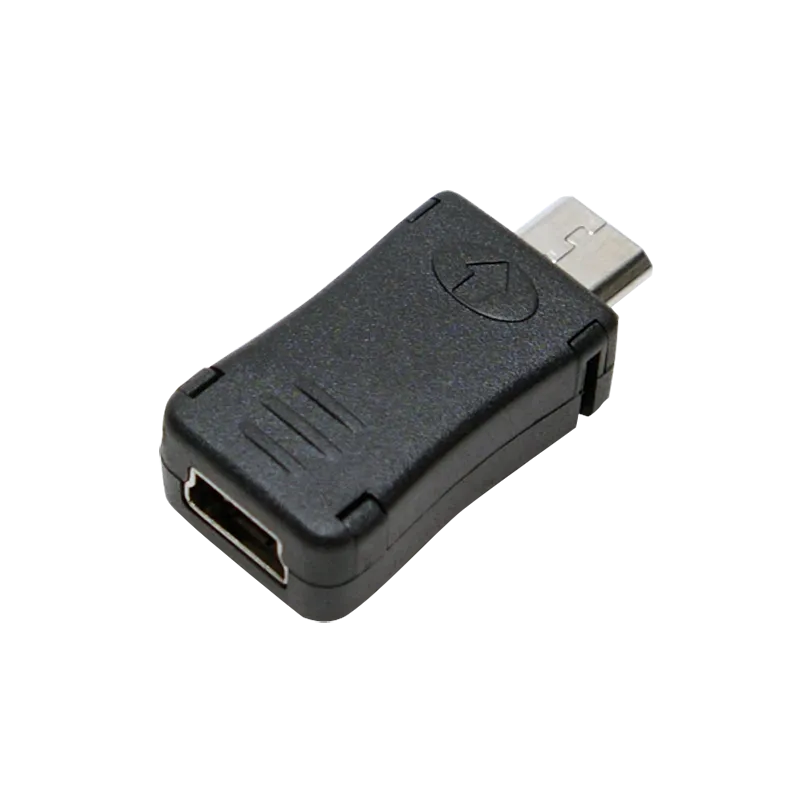 USB 2.0-Adapter, Micro-USB/M zu Mini-USB/F, 480 Mbit/s, 2,5W, schwarz