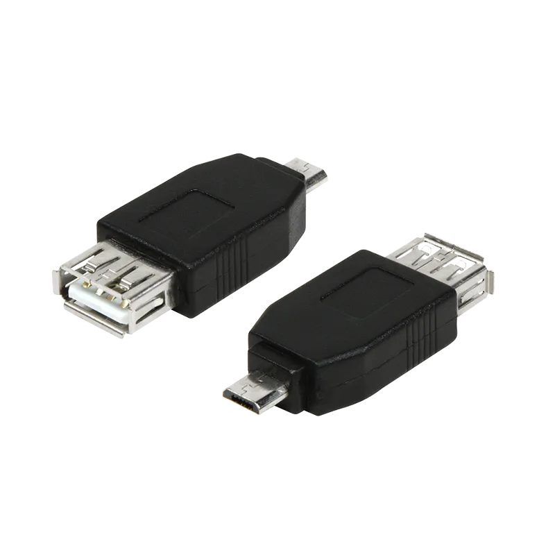 USB 2.0-Adapter, Micro-USB/M zu A/F, 480 Mbit/s, 2,5W, schwarz