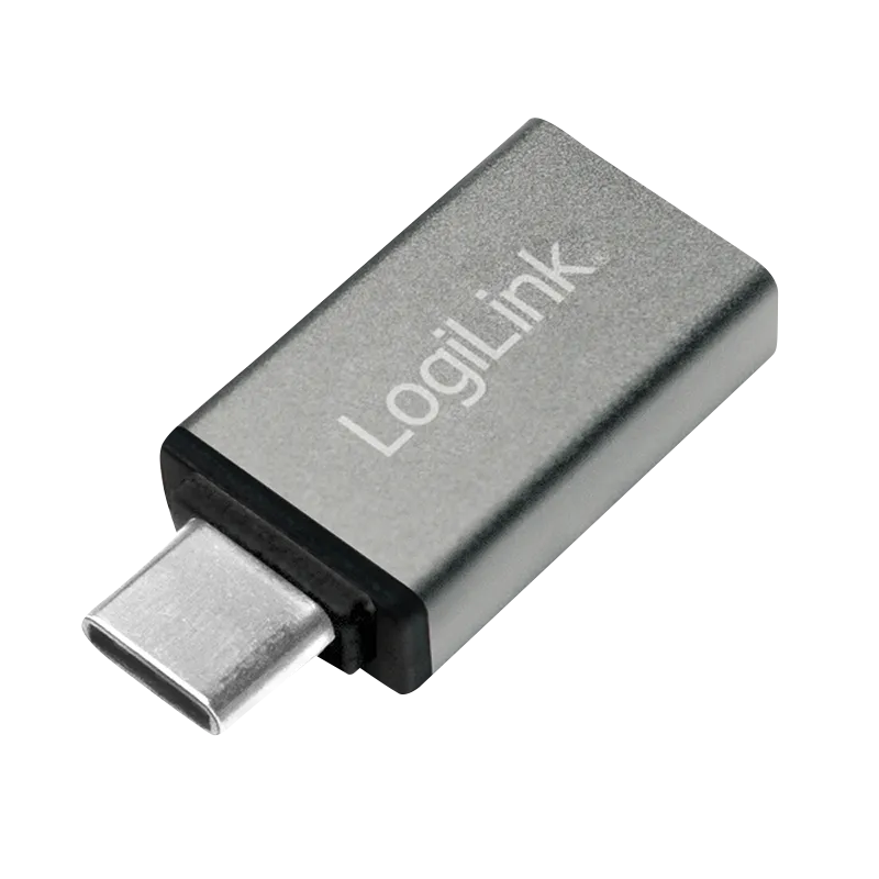 USB 3.2 Gen1 Type-C Adapter, C/M zu A/F, 5 Gbit/s, 15W, OTG, silber