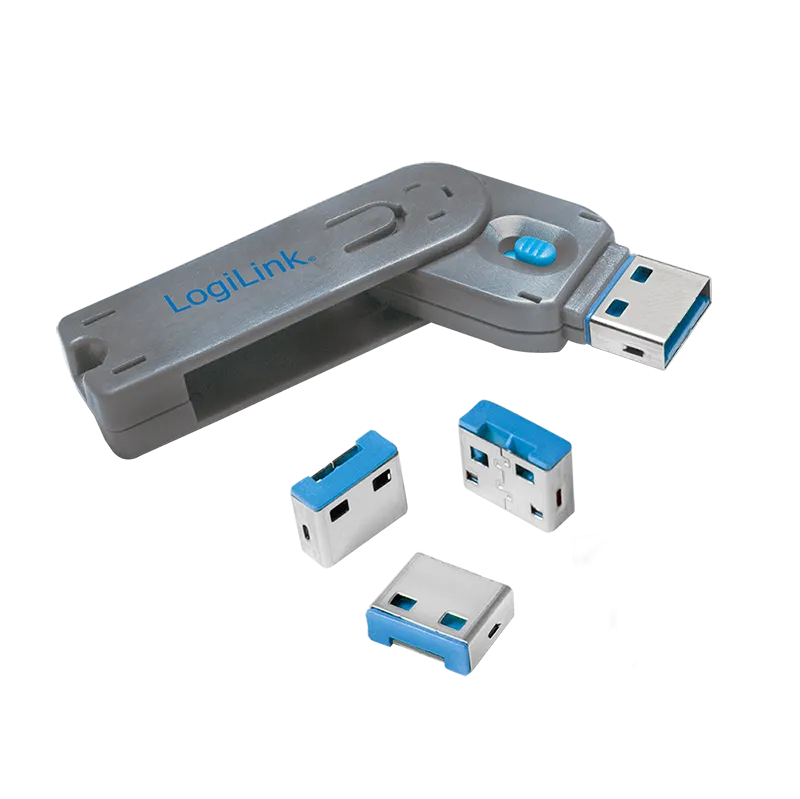 USB-A-Port Schloss (1x Schlüssel und 4x Schlösser)