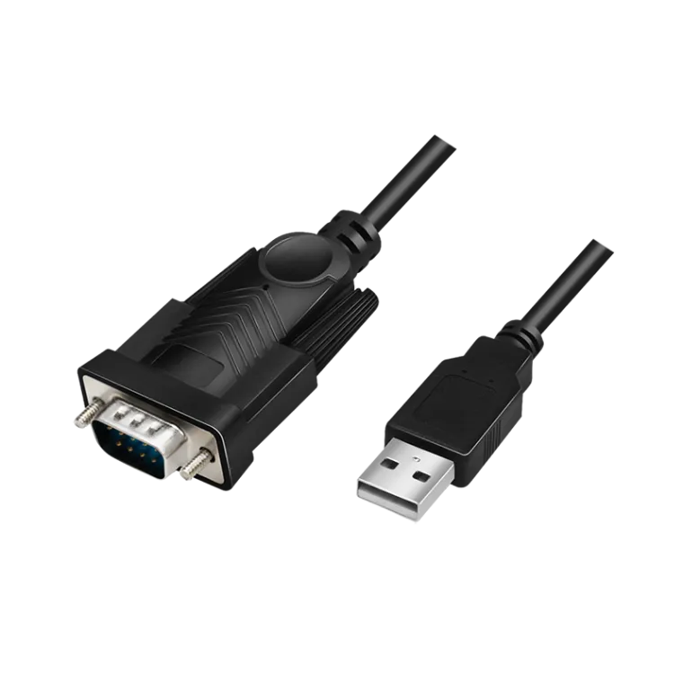 USB 2.0-Kabel, USB-A/M zu DB9/M, seriell, schwarz, 1,5 m