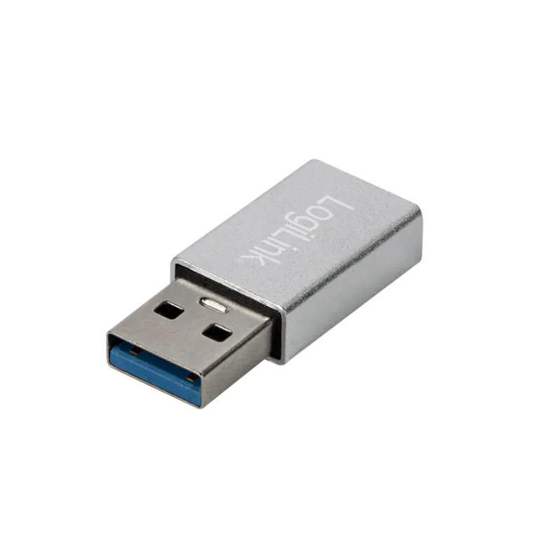 USB 3.2 Gen1 Type-C-Adapter, A/M zu C/F, 5 Gbit/S, 15W, silber