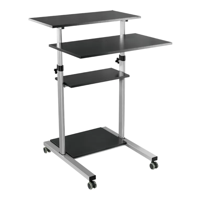 Sitz-/Steharbeitsplatz, höhenverstellbar, rollbar, 60 kg max.