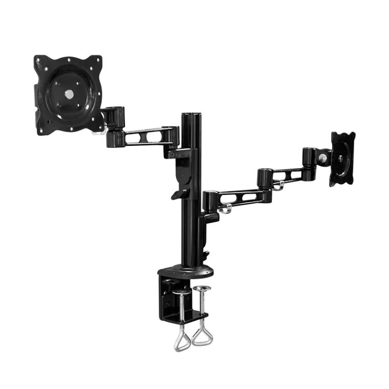 Monitorhalterung 2-fach, 13–26", Aluminium, Armlänge: 358 mm