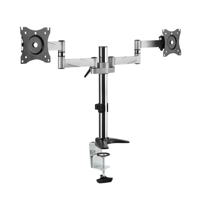 Monitorhalterung 2-fach, 13–27", Aluminium, Armlänge: 342 mm