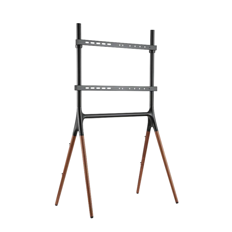 TV-Ständer, 49–70", mit Walnuss-Holzbeinen, 40 kg max.
