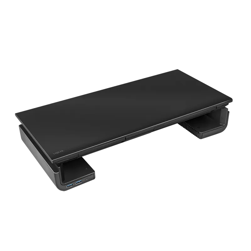 Ergonomische Monitorerhöhung, 420–520 mm lang, 2x USB 3.0, 1x USB-C