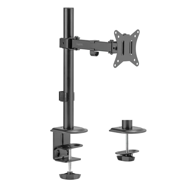 Monitorhalterung, 17–32", Armlänge 200 mm, Stahl, Schwarz