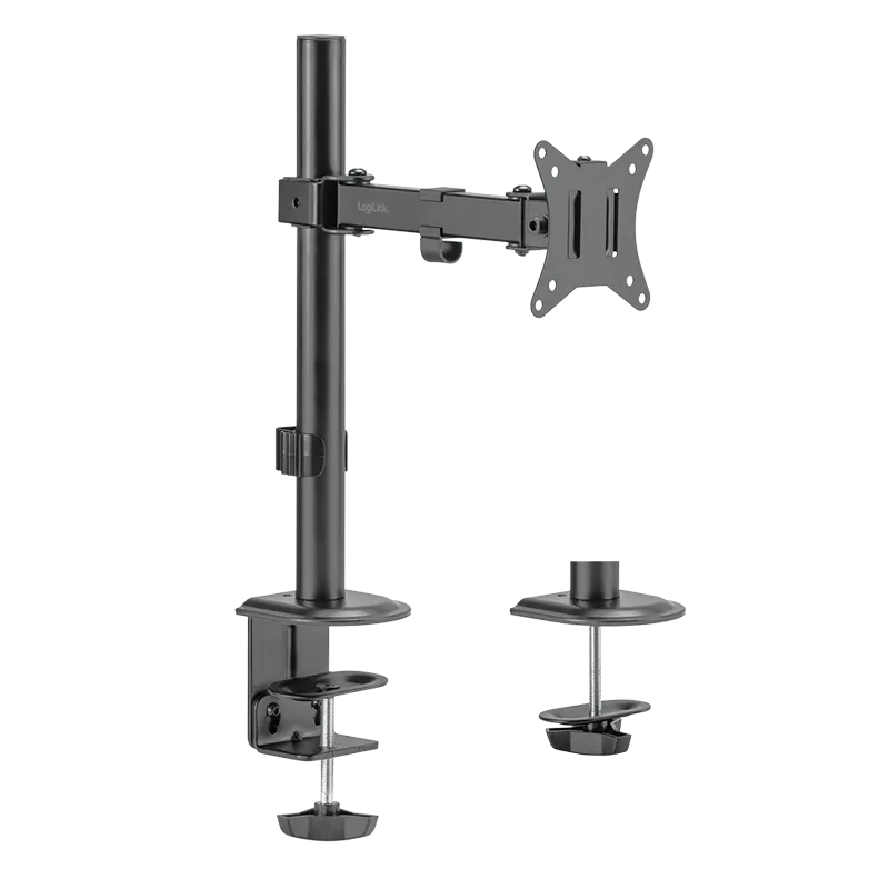 Monitorhalterung, 17–32", Armlänge 200 mm, Stahl, Schwarz