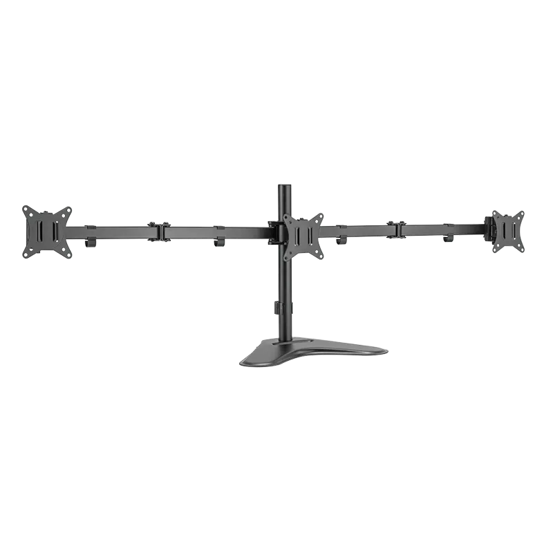 3-fach-Monitorständer, 17–27", 7 kg je Arm, max. Armlänge 658 mm, mit Handyhalter
