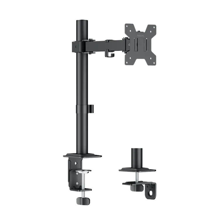 Monitorhalterung, 17–32", 10 kg max., Armlänge 202 mm, Stahl, schwarz