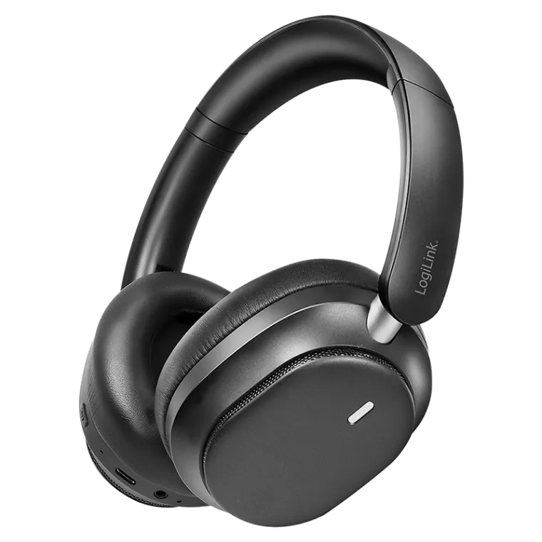 BT 6.0 Kopfhörer mit Hybrid Active-Noise-Cancelling, schwarz