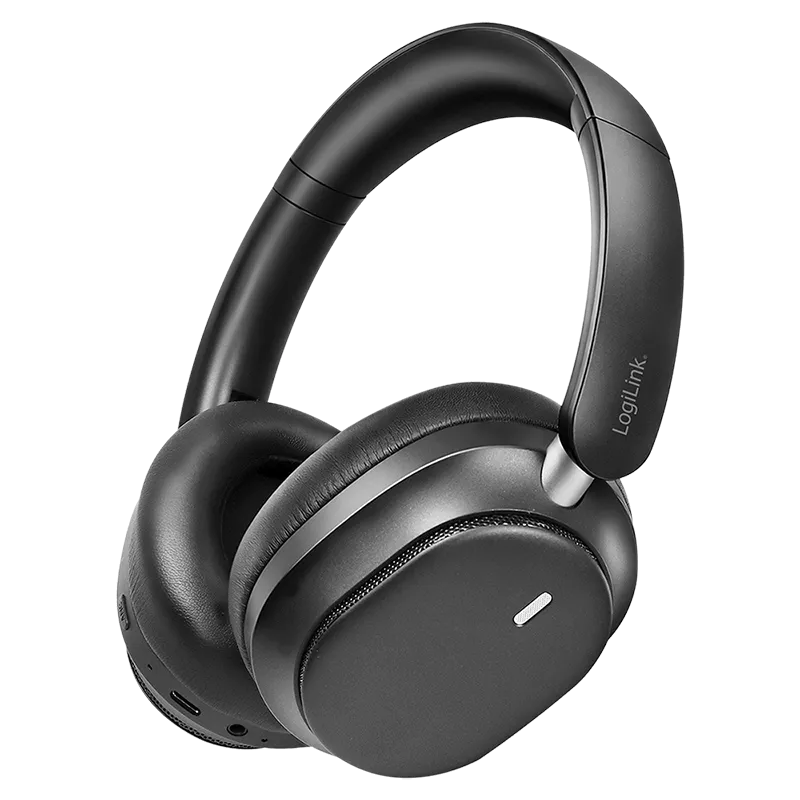 BT 6.0 Kopfhörer mit Hybrid Active-Noise-Cancelling, schwarz