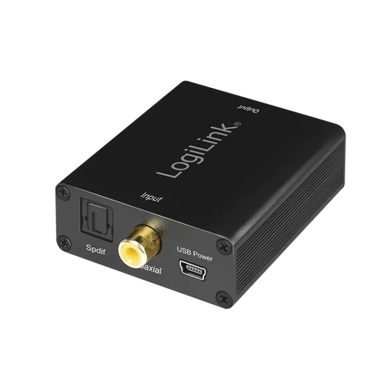 Koaxial und Toslink zu analog L/R und 3,5 mm Klinkenstecker Audio-Konverter