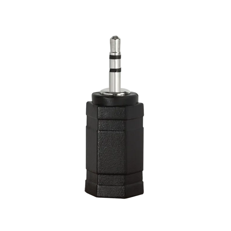 Audio-Adapter, 2,5 mm 3-Pin/M zu 3,5 mm 3-Pin/F, schwarz